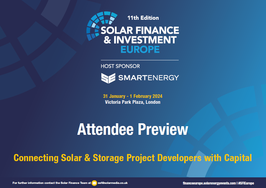 Solar Finance & Investment Europe Summit Attendee Preview