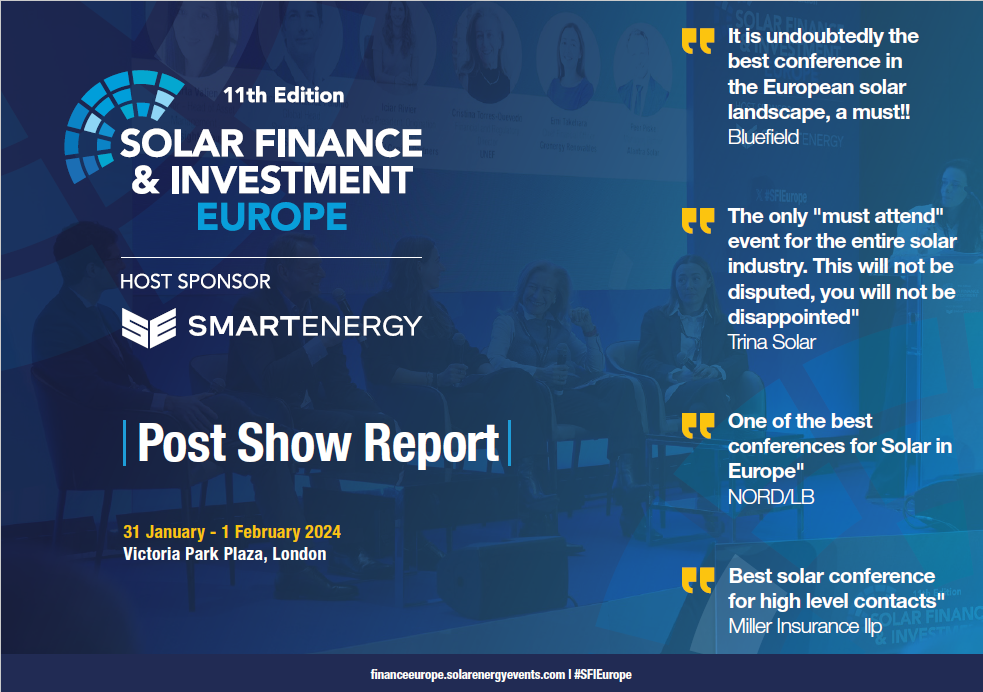 Solar Finance & Investment Europe 2024 Post Show Report